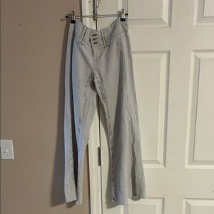 Free People Vintage Blue and White Striped Wide Leg Pants